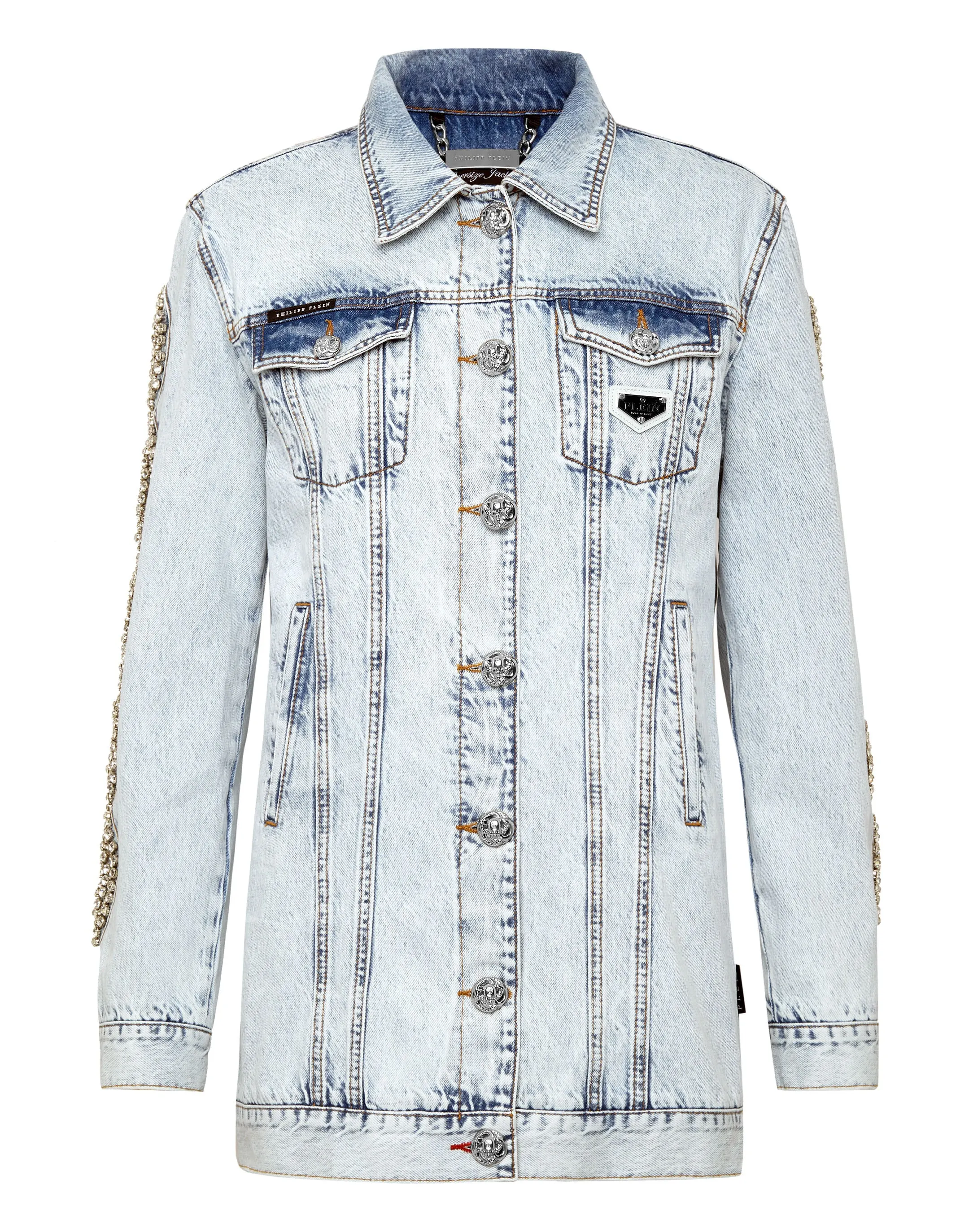 Veste en Jean avec Câble Cristal