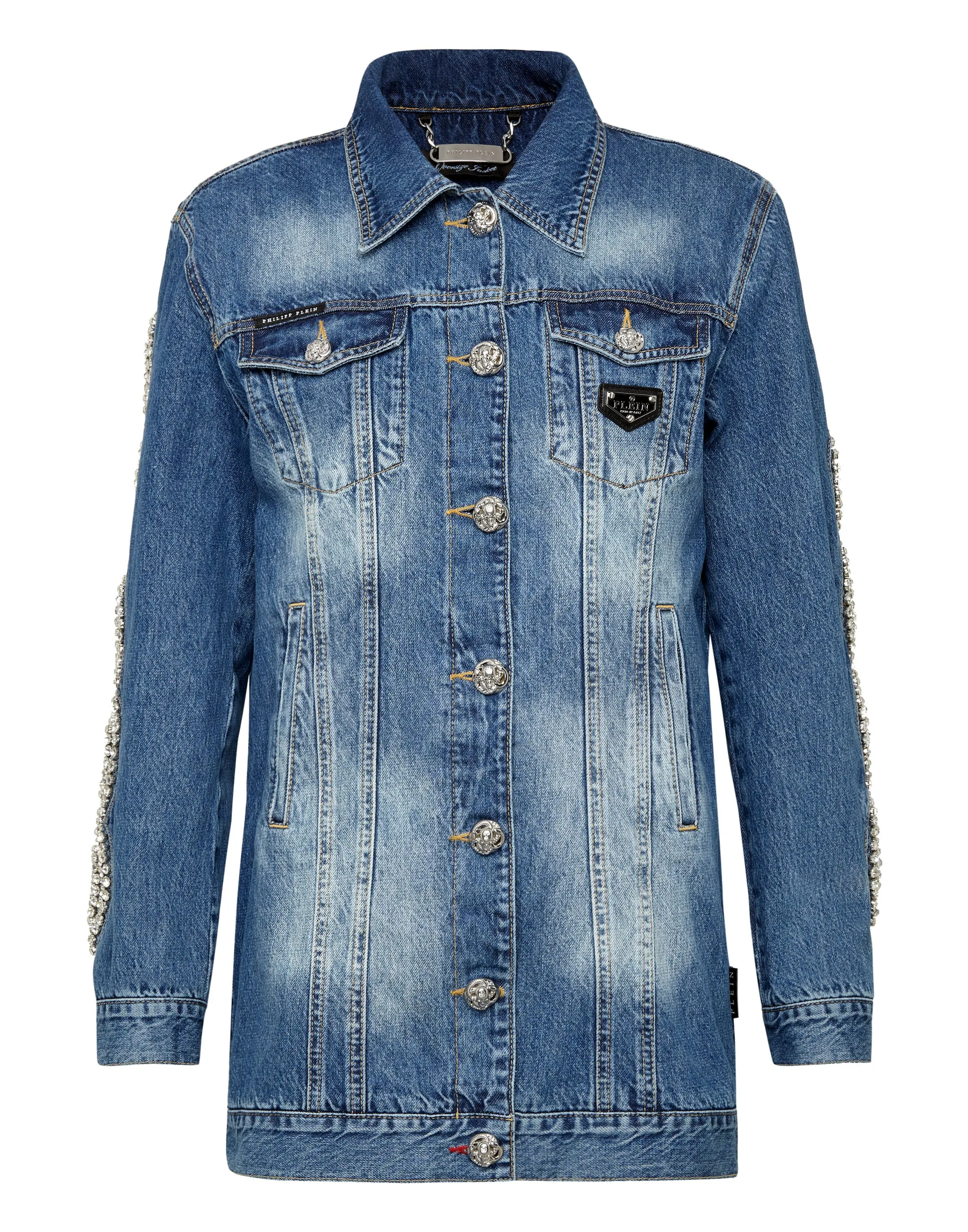 Veste en Jean avec Câble Cristal