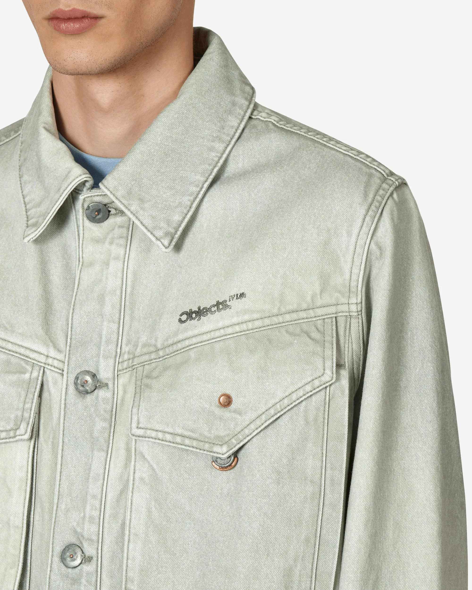 Veste en jean verte