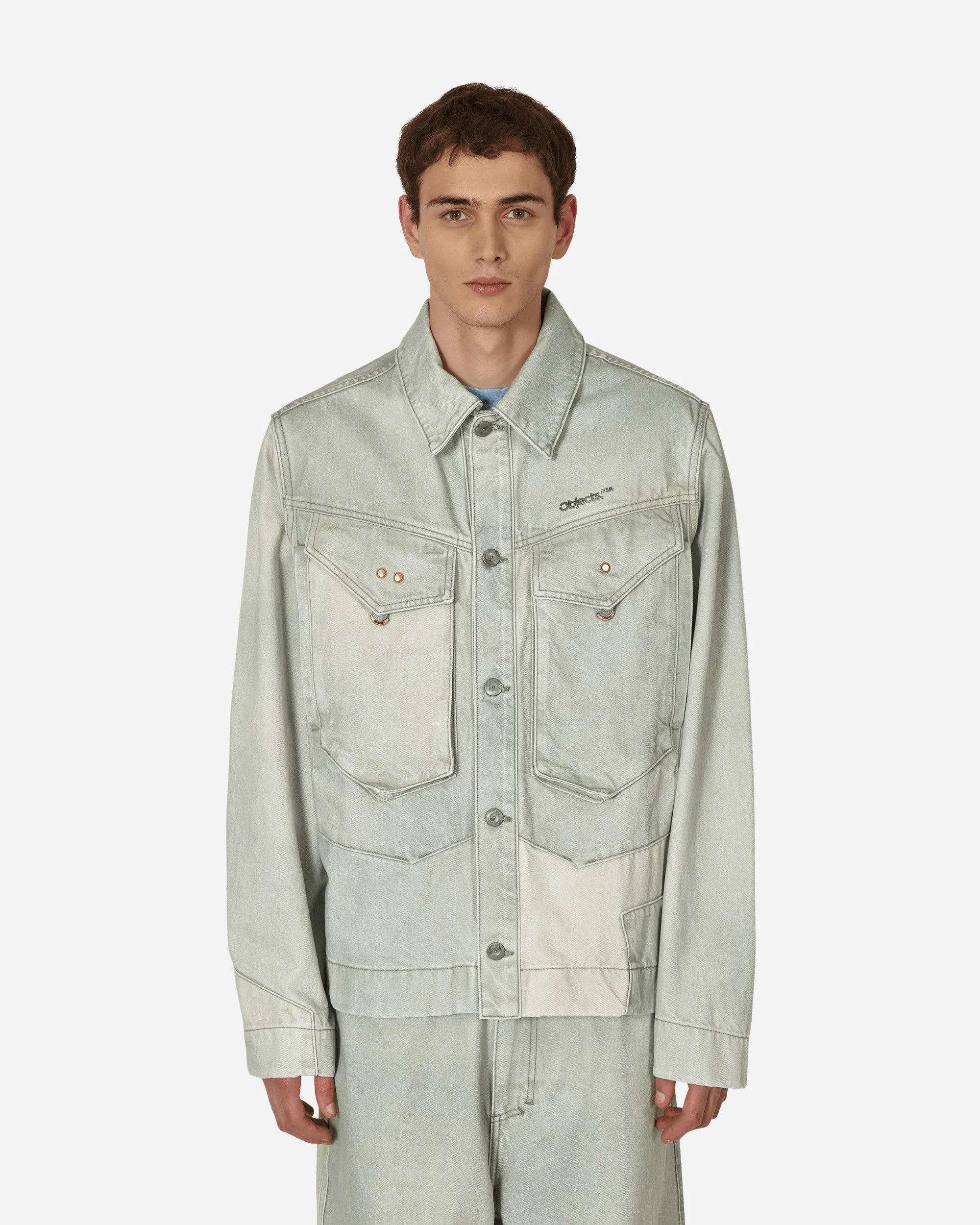Veste en jean verte