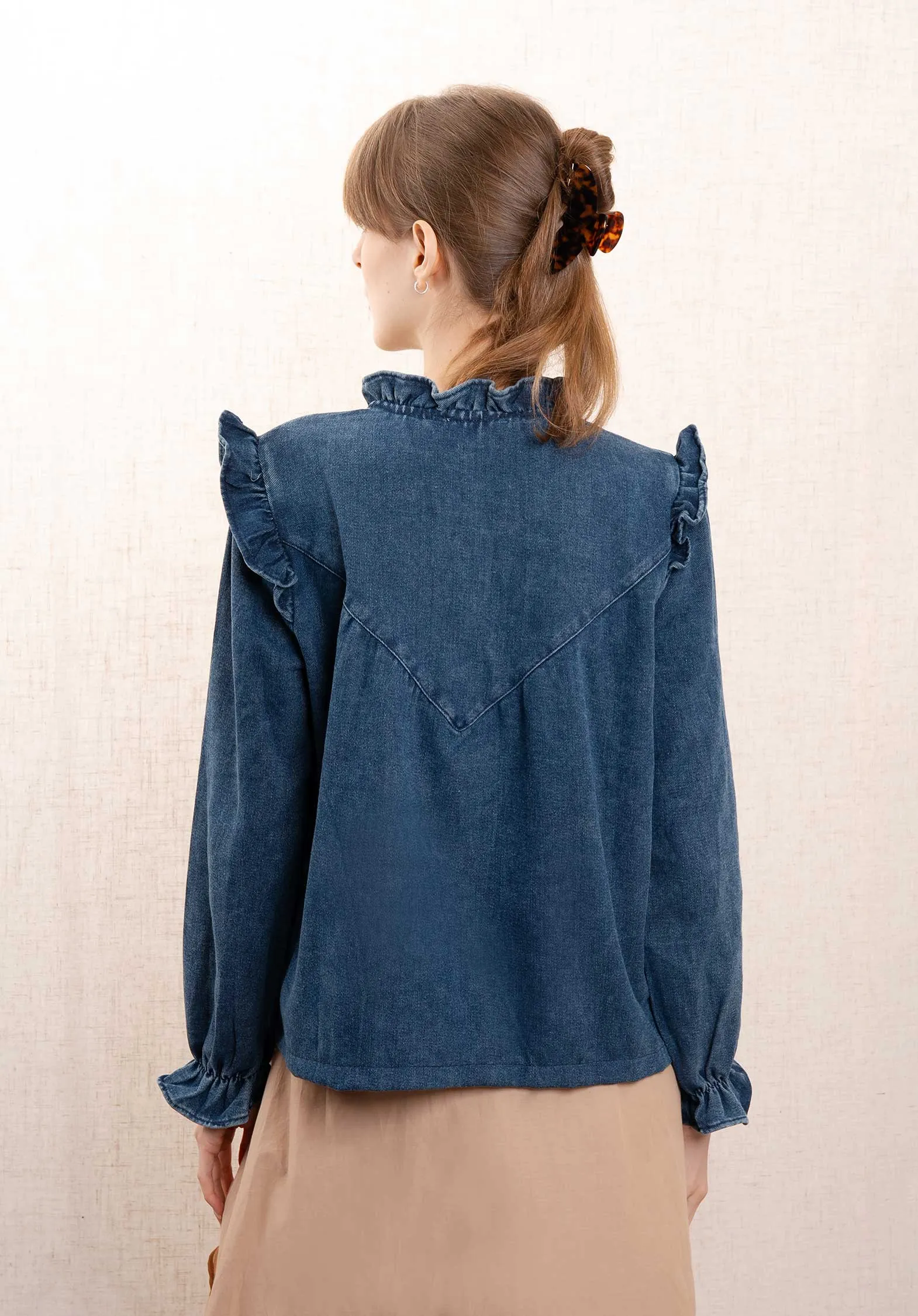 Veste en Jean R1109 Bleue