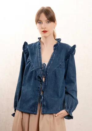 Veste en Jean R1109 Bleue