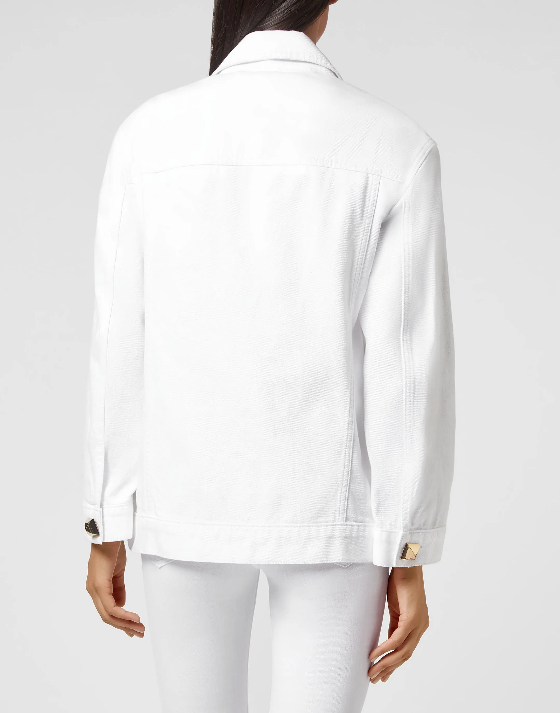 Veste en jean à clous