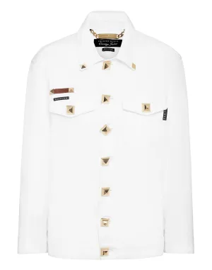 Veste en jean à clous