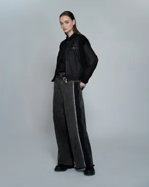 Pantalon large à pièce en denim Vêtement_Atsuro-Tayama