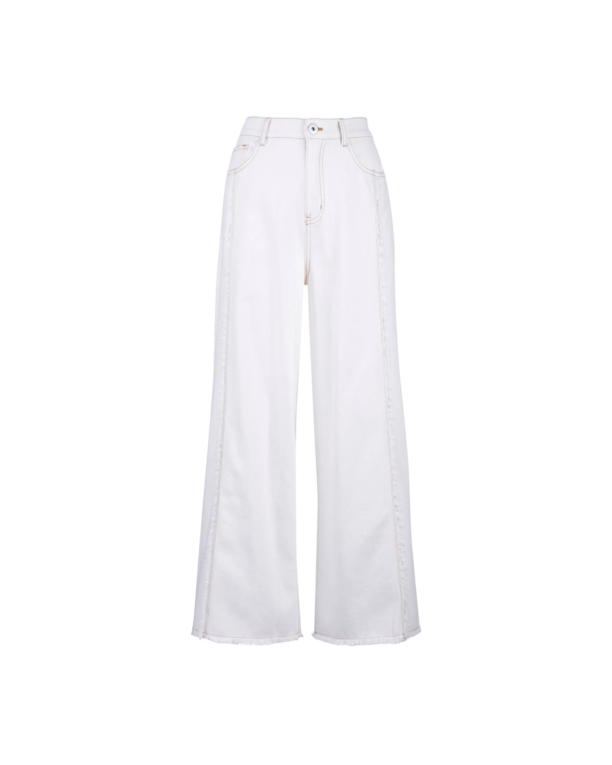 Pantalon large à pièce en denim Vêtement_Atsuro-Tayama