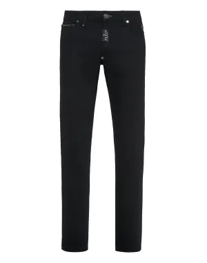 Pantalon en Denim Coupe Super Droit Premium Hexagone