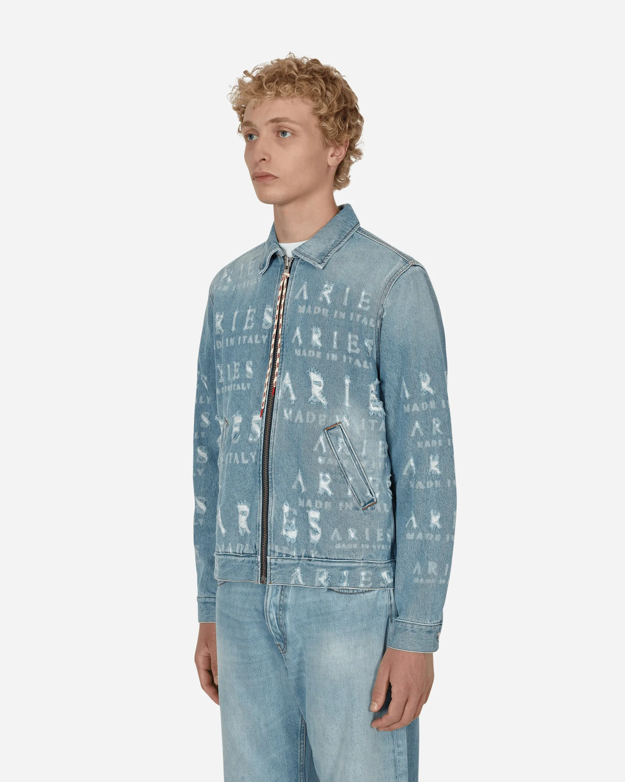 Jean Jacket Bleu Détruit