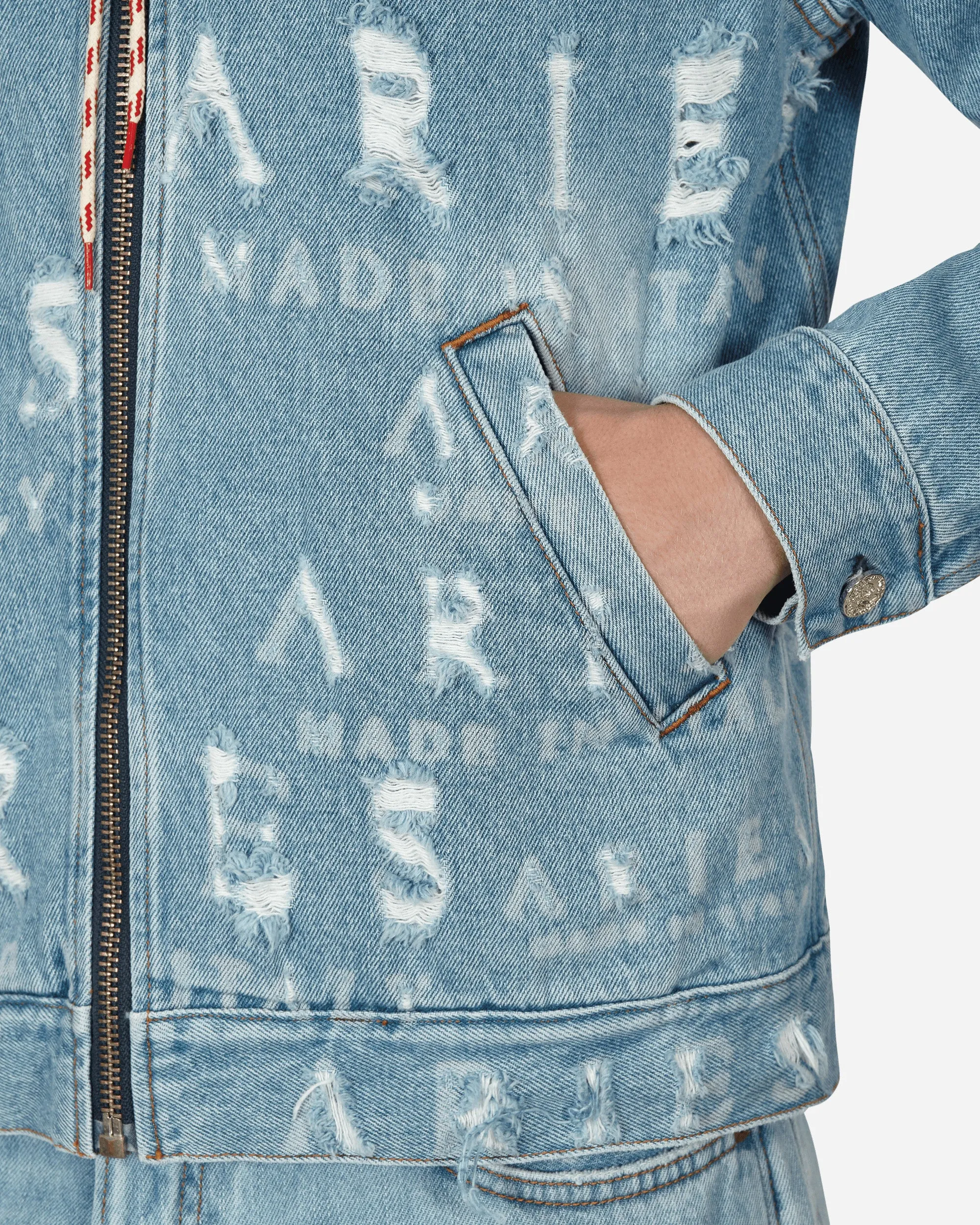 Jean Jacket Bleu Détruit
