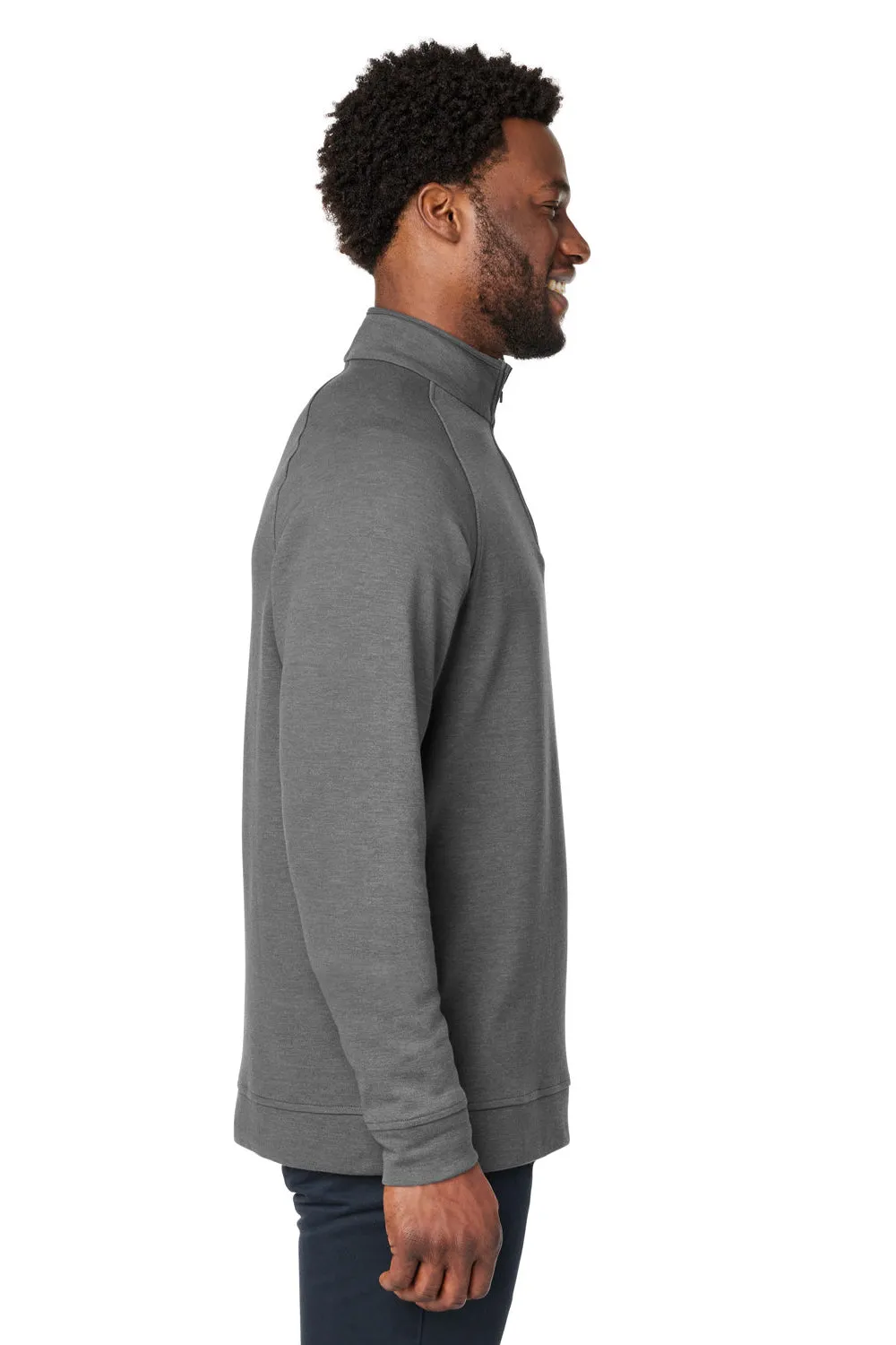 Devon & Jones Hommes Nouveaux Classiques Charleston Pull à Zip 1/4 - Gris Graphite Mélangé