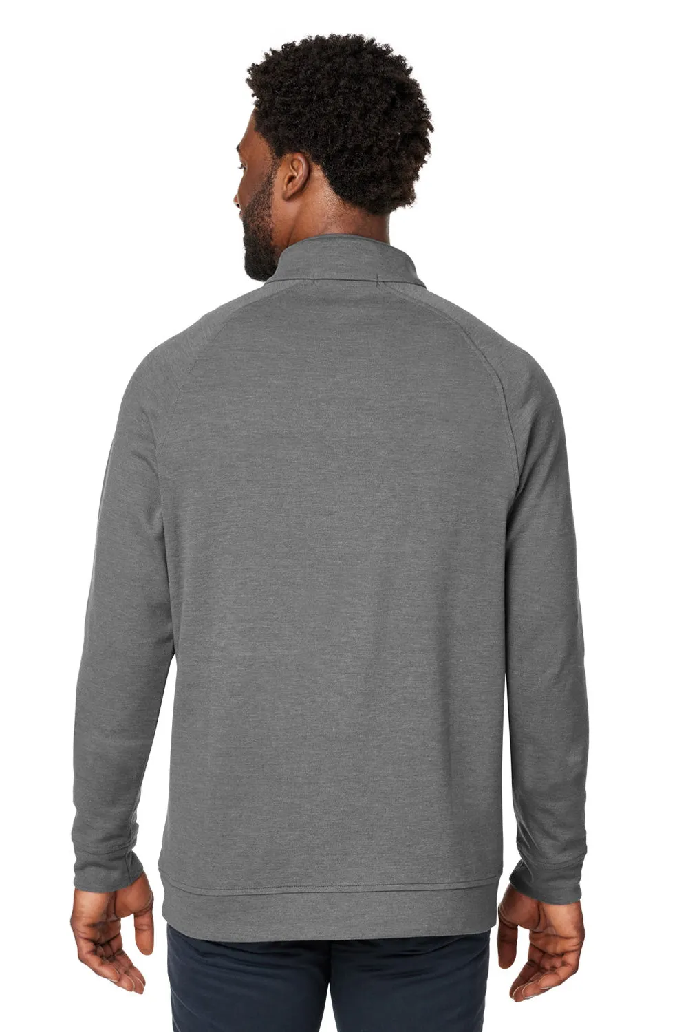 Devon & Jones Hommes Nouveaux Classiques Charleston Pull à Zip 1/4 - Gris Graphite Mélangé