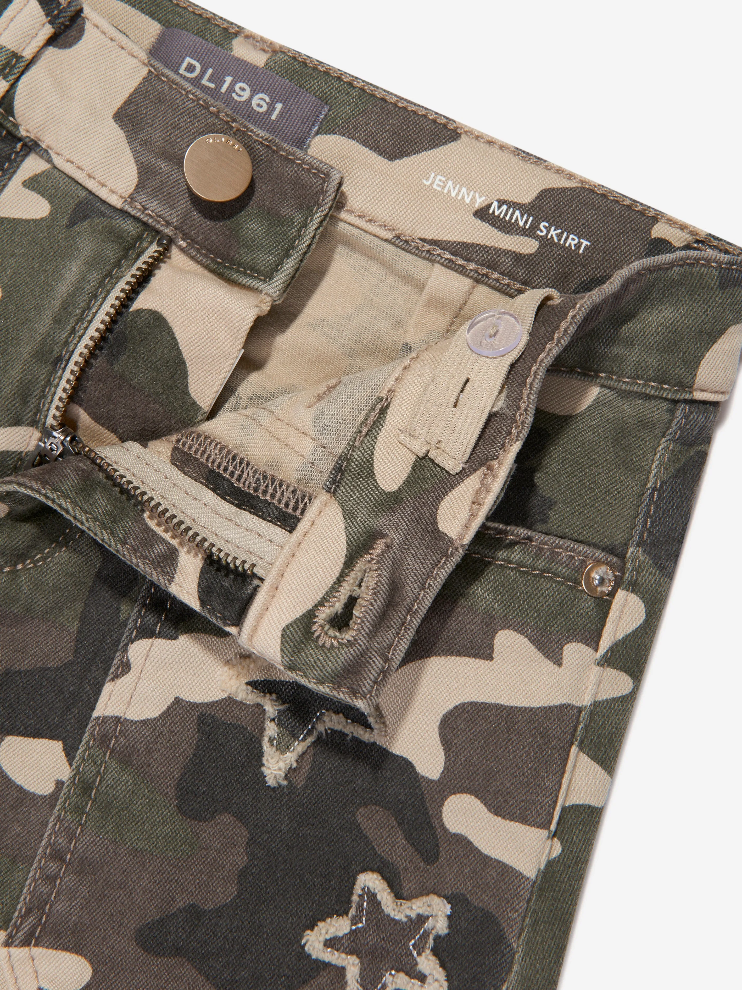 DL1961 Jupe Jenny Camouflage en Vert