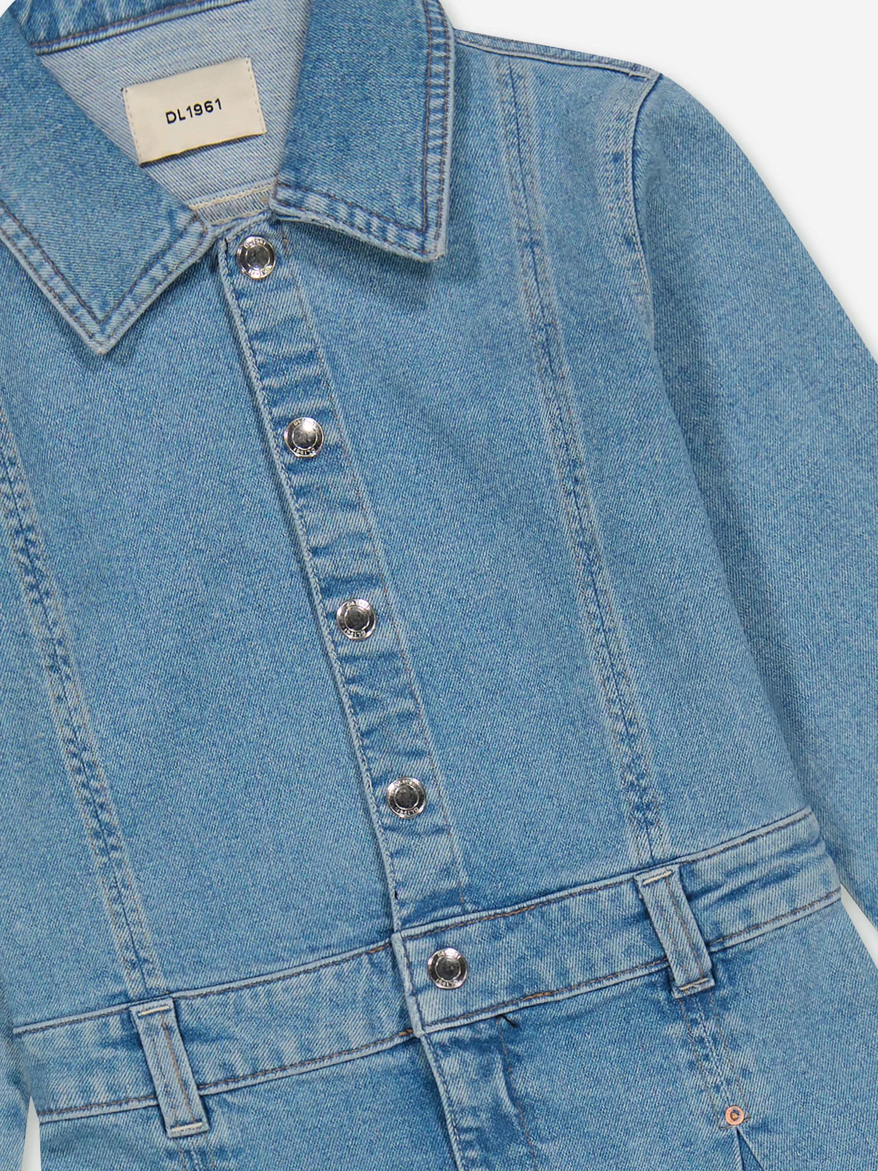 DL1961 Robe en Jean Manning pour Filles en Bleu