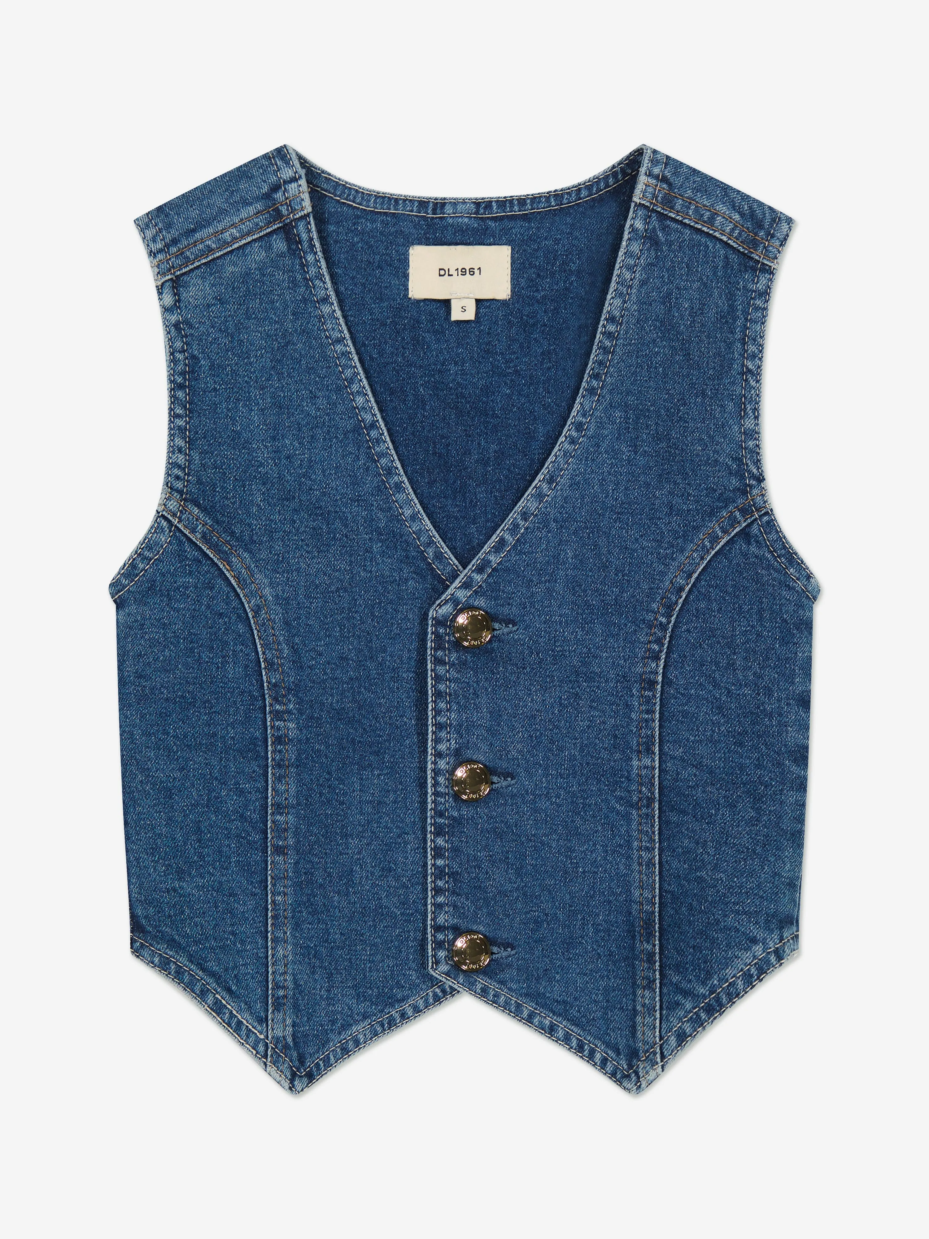 DL1961 Veste en jean Zizi pour filles en bleu