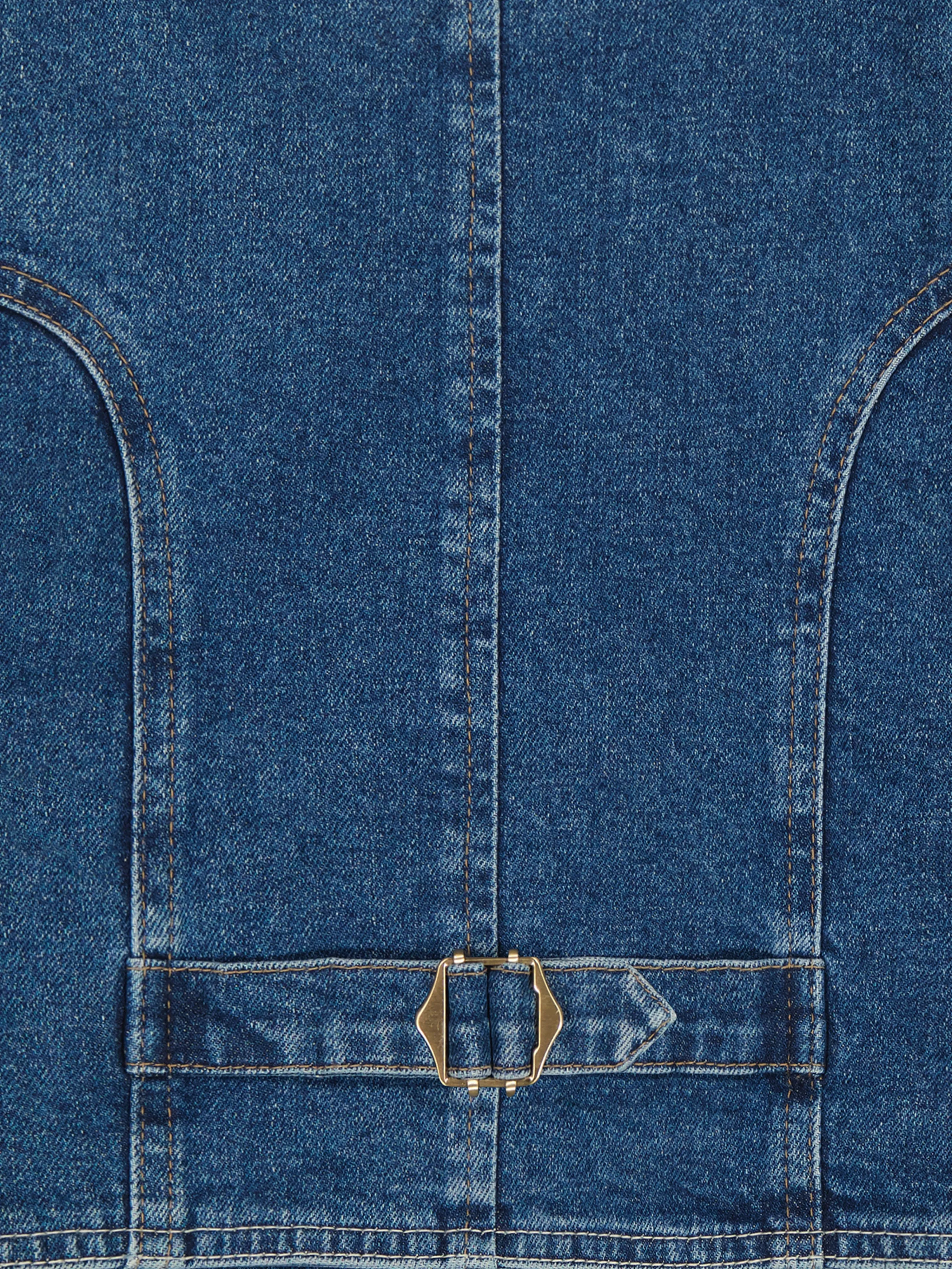 DL1961 Veste en jean Zizi pour filles en bleu
