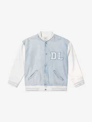 Veste bomber en denim pour enfants DL1961 en bleu