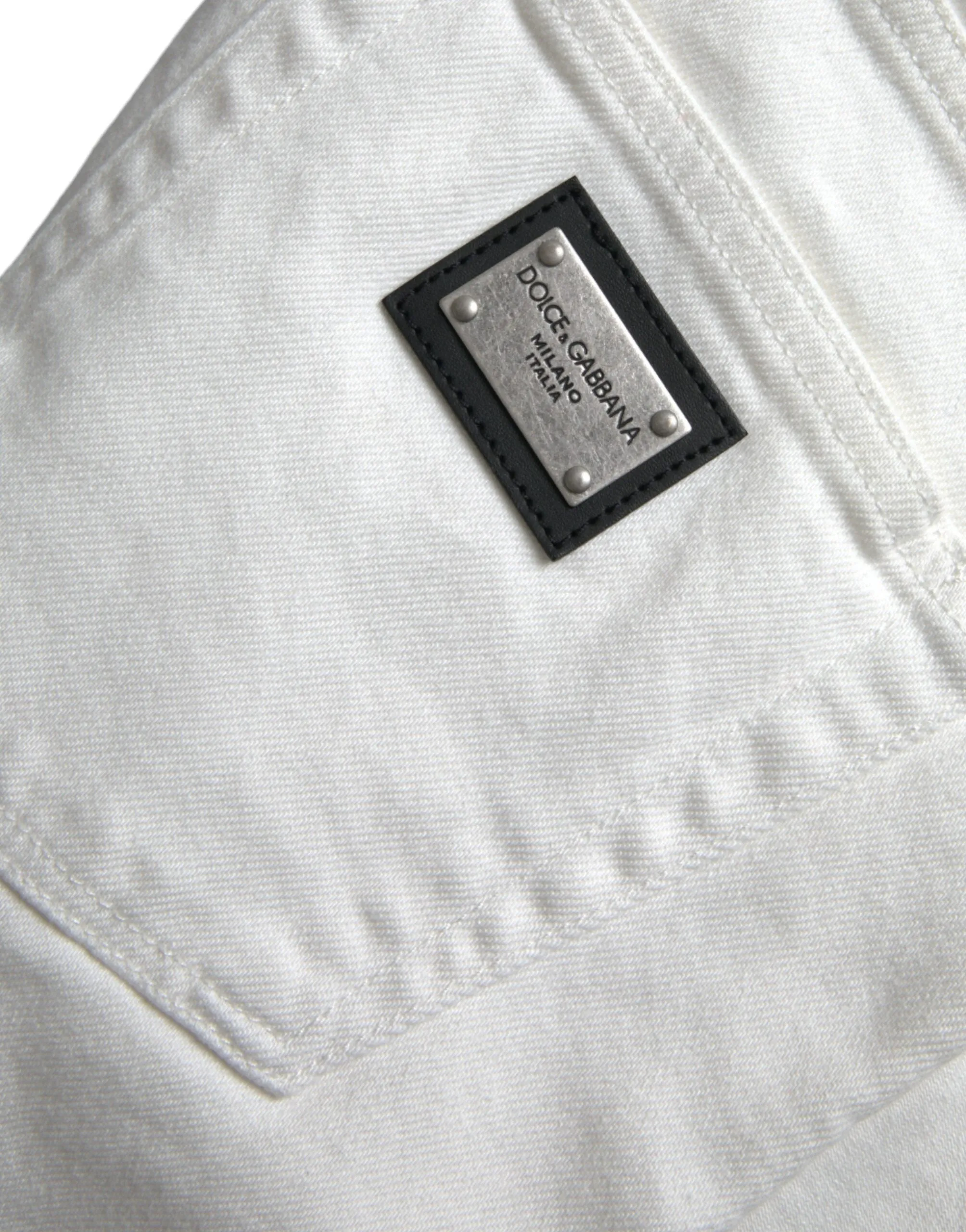 Dolce & Gabbana Jeans Skinny Homme en Coton Élasthanne Bleu