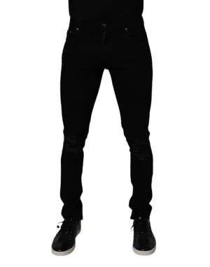 Dolce & Gabbana Jeans Skinny Homme en Coton Élasthanne Bleu