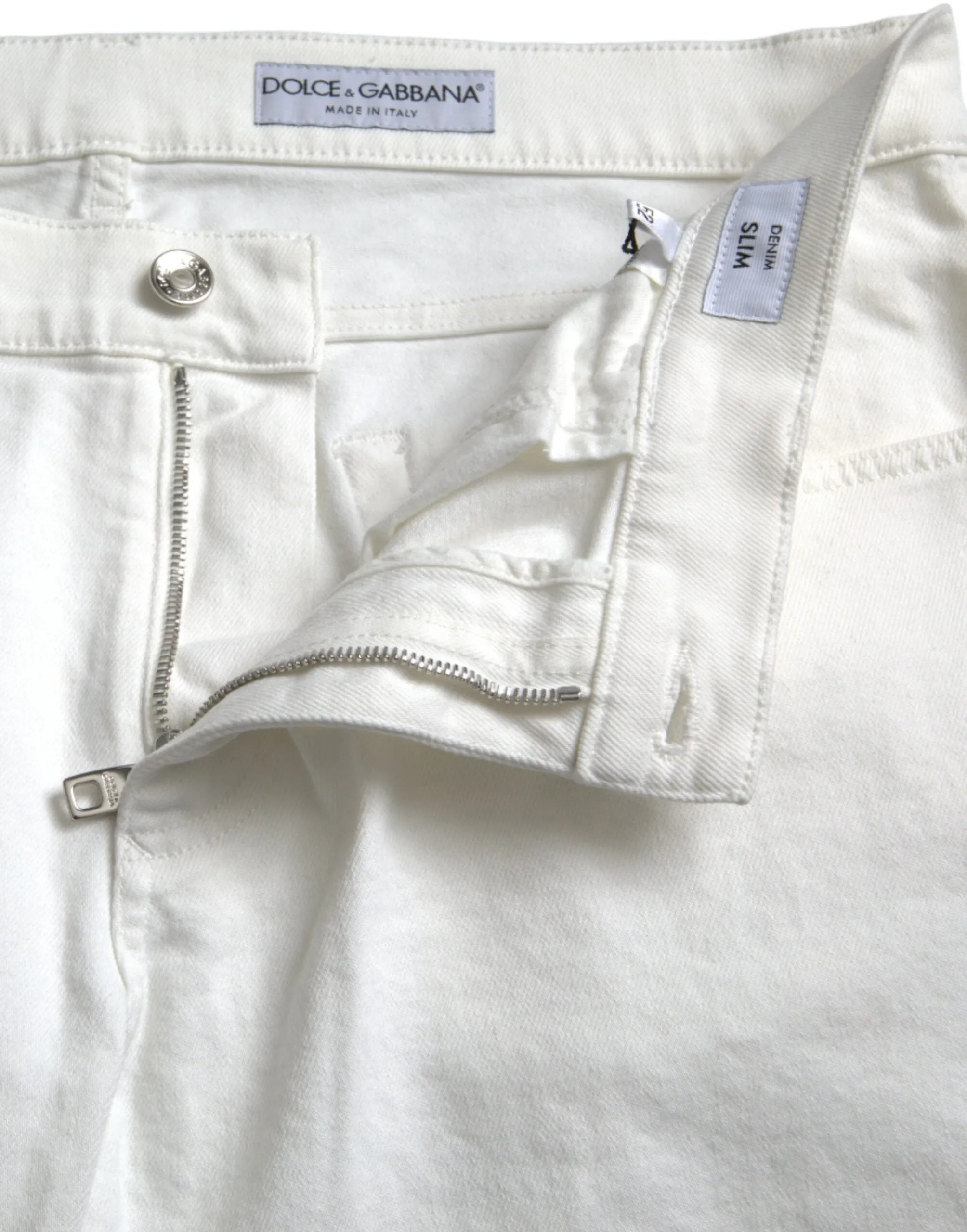 Dolce & Gabbana Jeans Skinny Homme en Coton Élasthanne Bleu