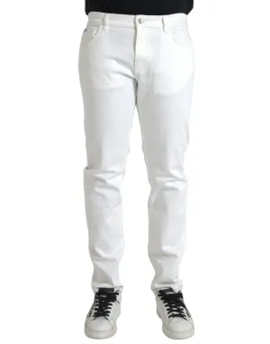 Dolce & Gabbana Jeans Skinny Homme en Coton Élasthanne Bleu