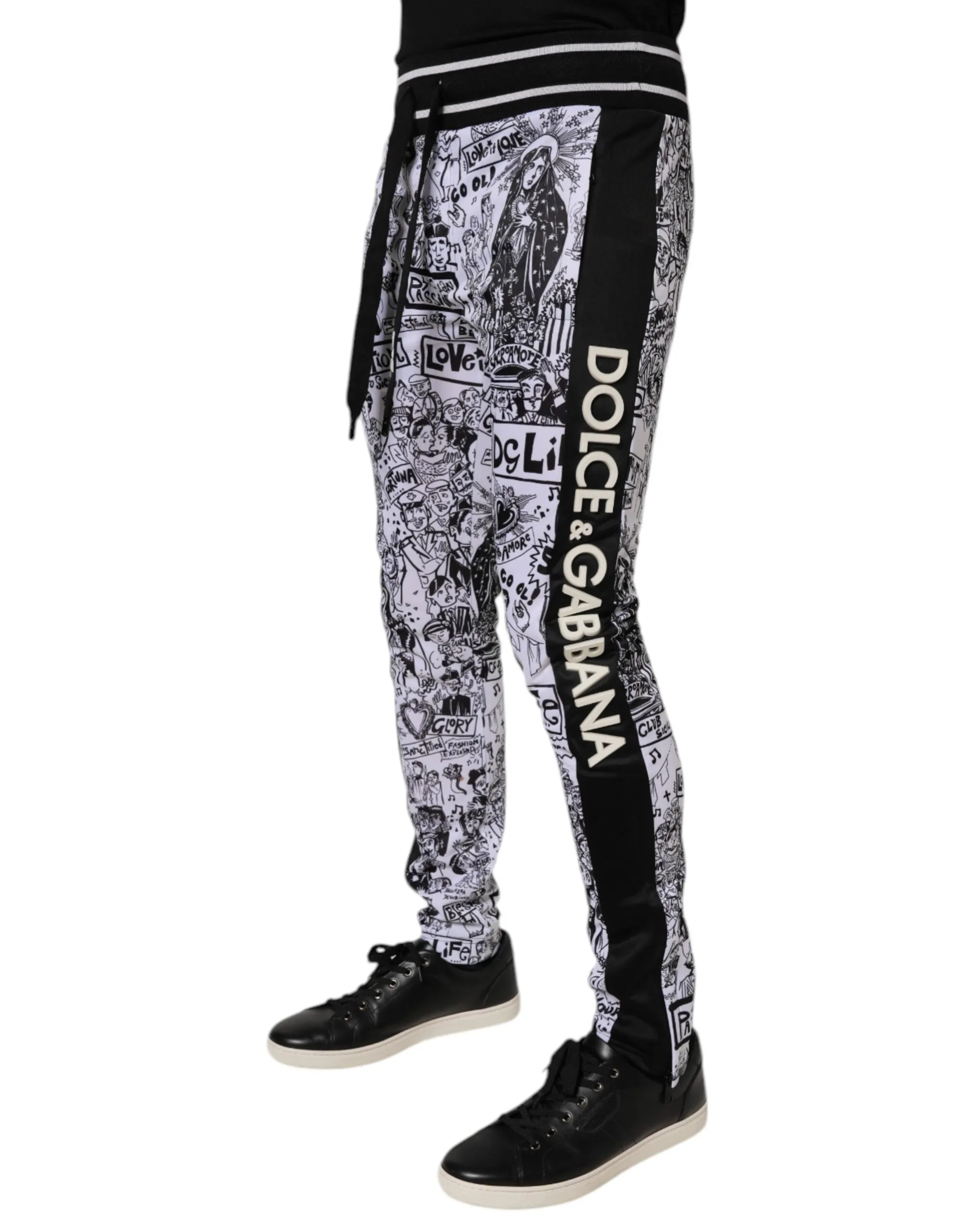 Dolce & Gabbana Graffiti Pantalon de jogging en polyester pour hommes