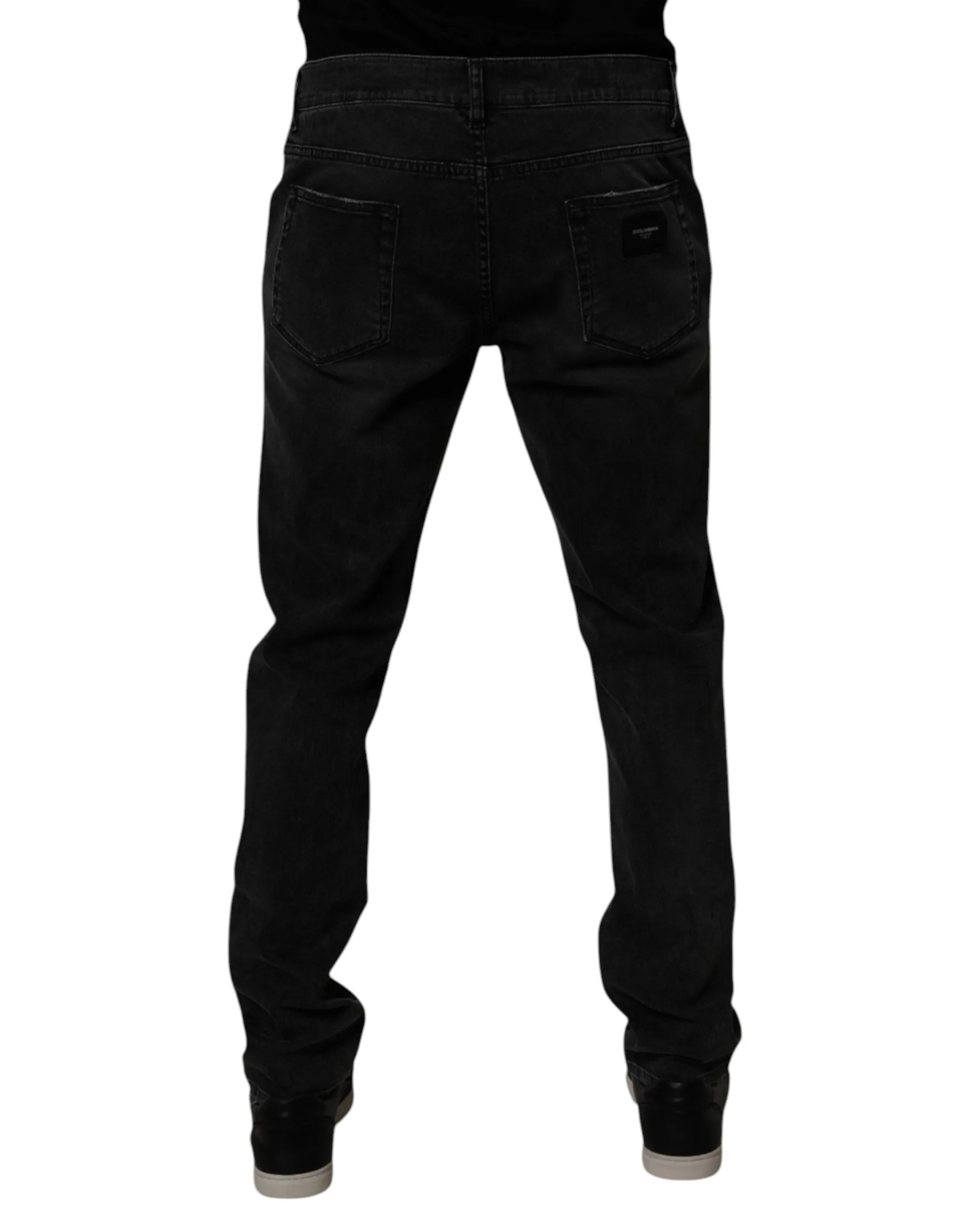 Dolce & Gabbana Jeans Classiques pour Homme en Coton à Motifs Feuilles