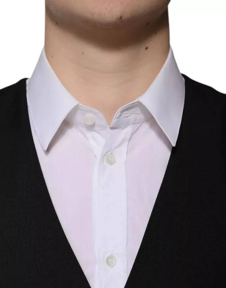 Dolce & Gabbana Veste formelle en laine pour homme Gilet pour homme