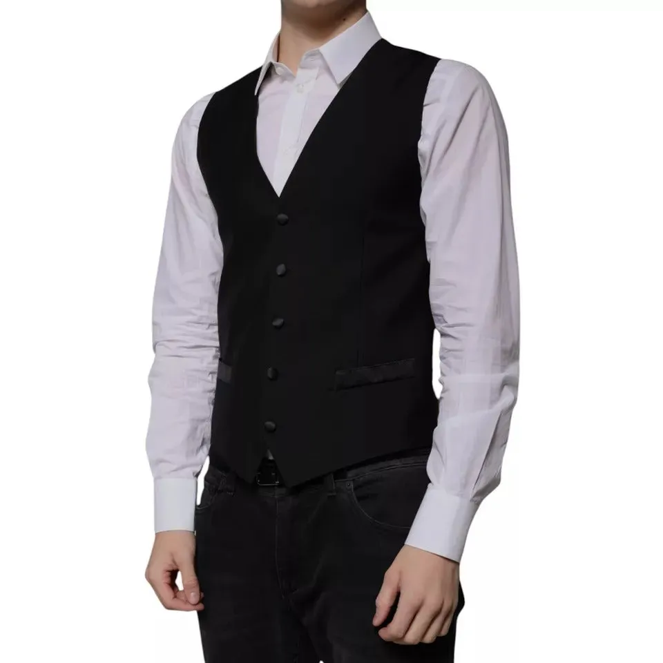 Dolce & Gabbana Veste formelle en laine pour homme Gilet pour homme