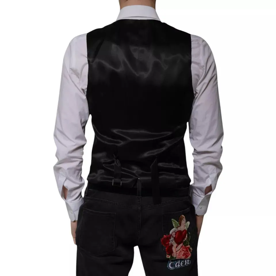 Dolce & Gabbana Veste formelle en laine pour homme Gilet pour homme