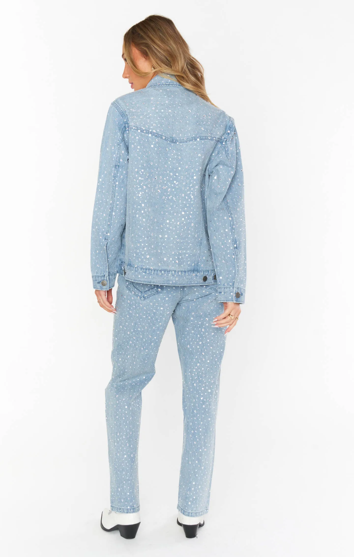 Veste en denim Dover ~ Indigo orné
