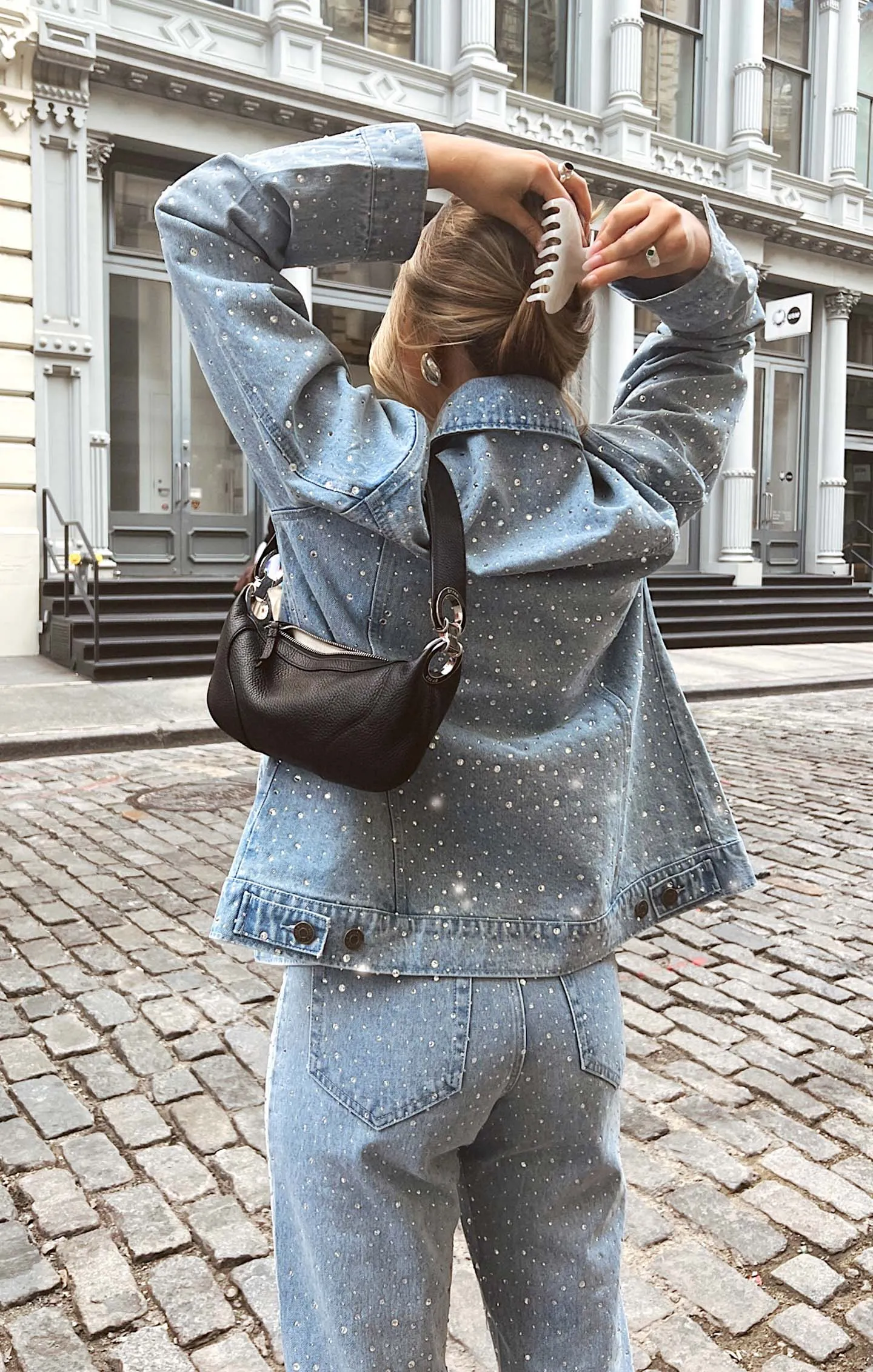 Veste en denim Dover ~ Indigo orné