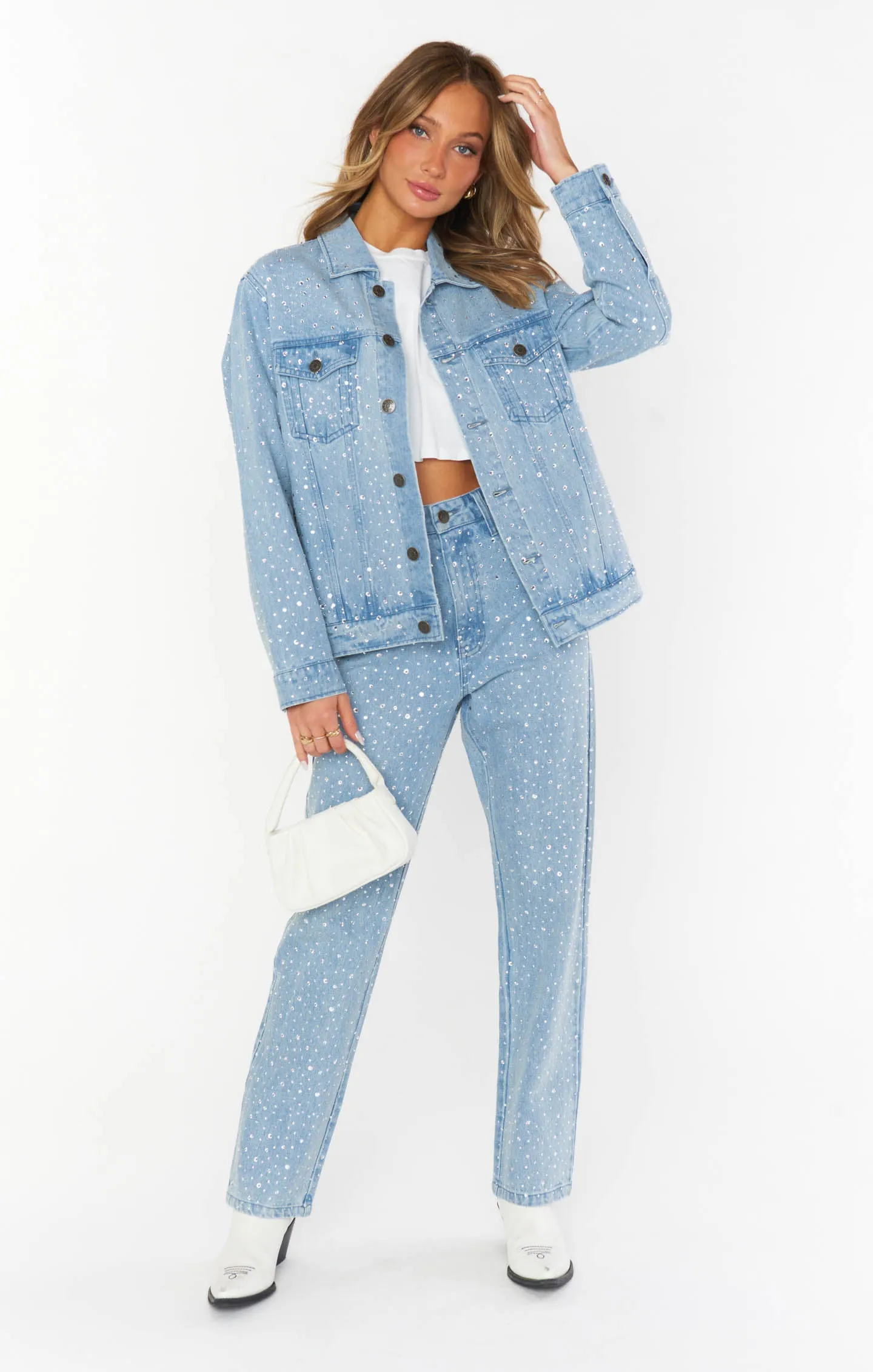 Veste en denim Dover ~ Indigo orné