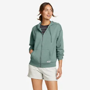 Eddie Bauer Veste à capuche zip confortable pour femme - Vert d'eau foncé Eddie Bauer