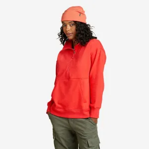 Eddie Bauer Femme Motion Confortable Camp 1/2-Zip - Corail Eddie Bauer