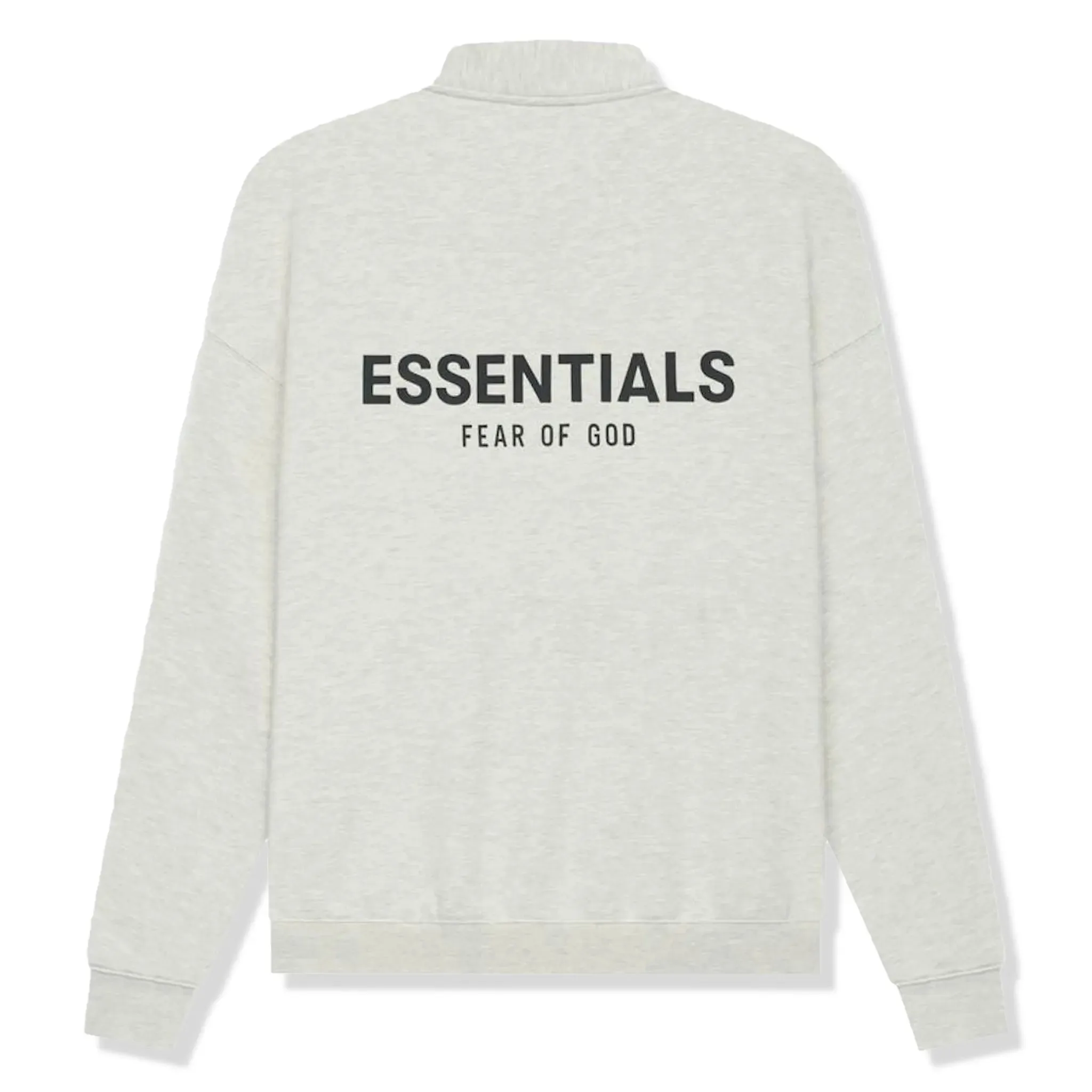 Fear Of God Essentials Pull à mi-zip en maille légère gris chiné oatmeal