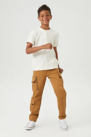 Forever 21 Kids Pantalon de jogging à cordon de serrage cargo (Filles   Garçons) Camel Forever 21