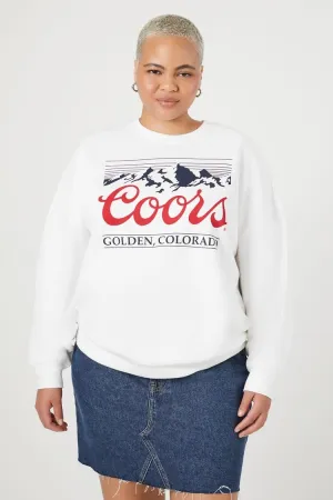 Forever 21 Plus Pullover graphique Coors pour femmes Blanc/Multicolore Forever 21