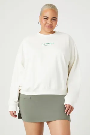 Forever 21 Plus Pull-over Los Angeles pour Femme Blanc/Multicolore Forever 21