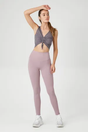 Leggings hauts pour femme Forever 21 avec fermeture éclair - Violet