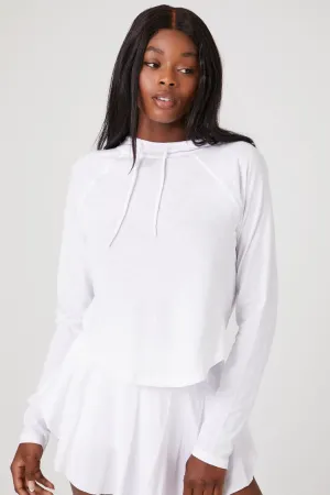 Forever 21 Haut à capuche raglan actif pour femme Blanc Forever 21