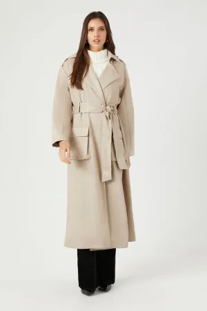 Forever 21 Veste Trench en Similicuir Ceinturé pour Femme Chèvre Forever 21