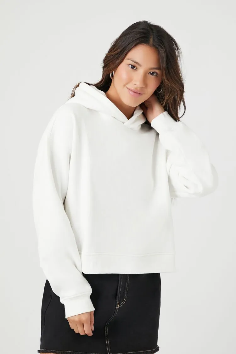 Forever 21 Sweat à capuche en coton biologique pour femme Blanc Forever 21