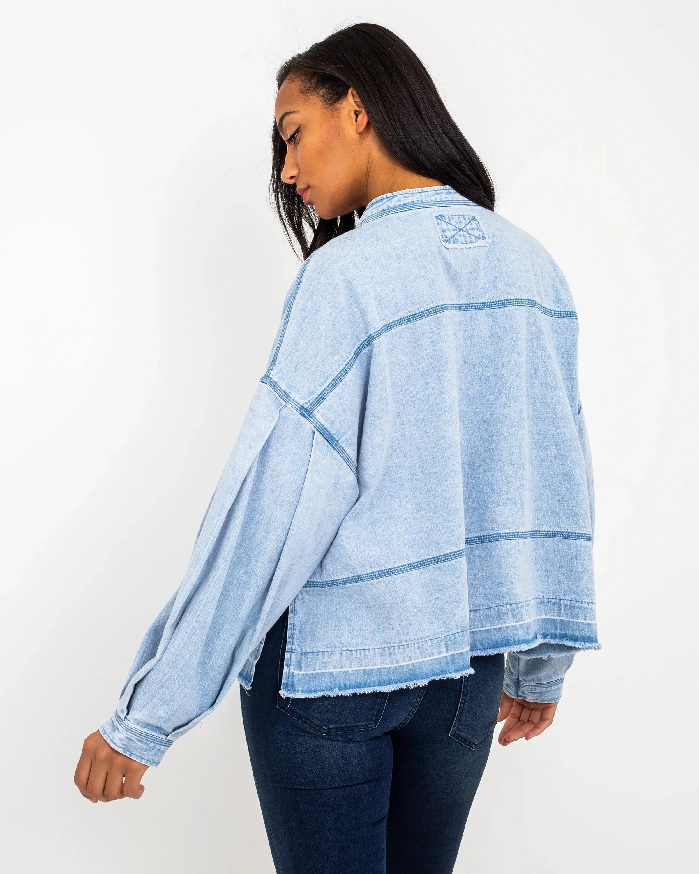 Free People Chemise Pullover Jude en Denim Vintage Indigo