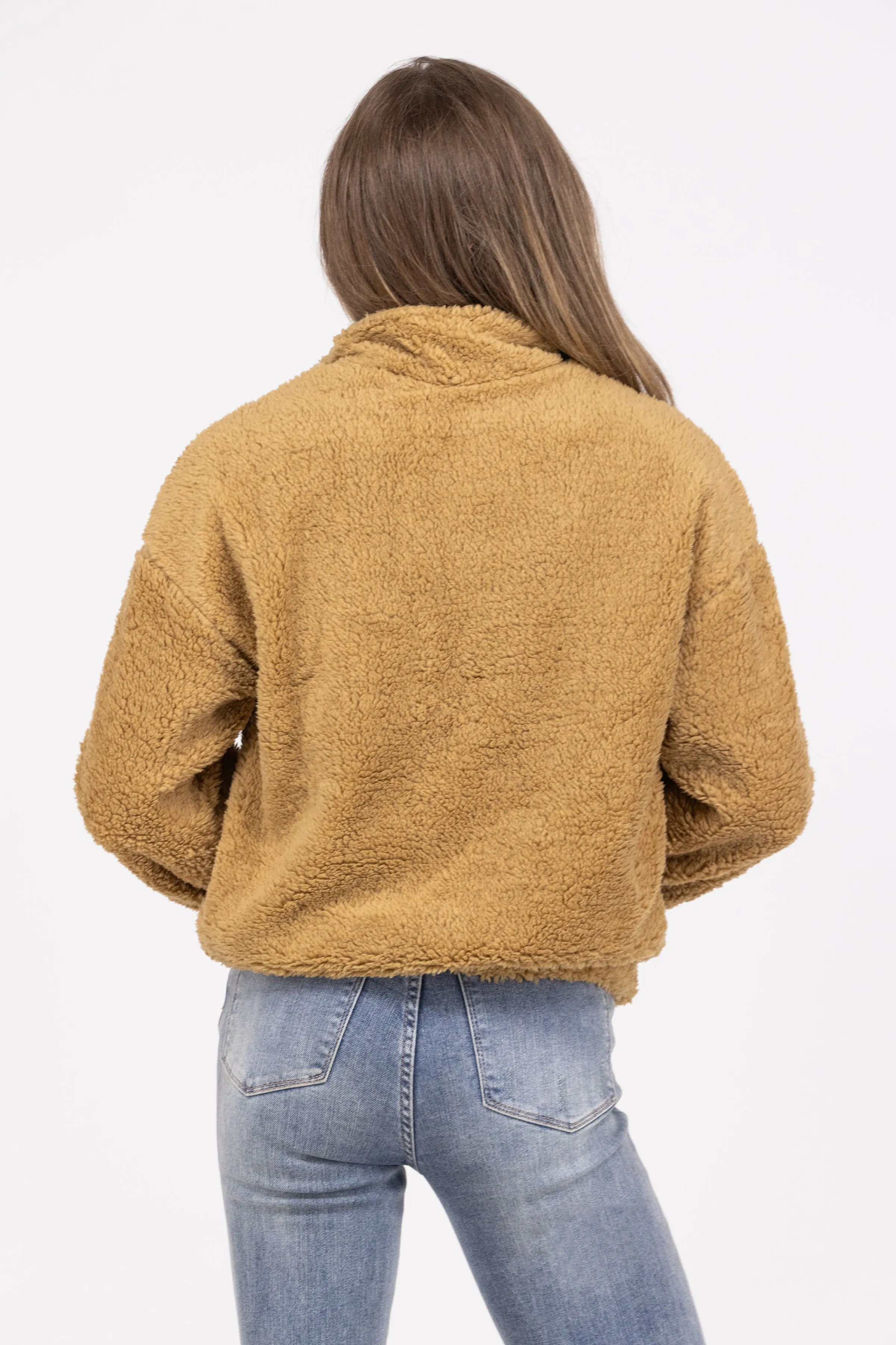 Veste Femme Confortable à Demi-Zip Douce et Floue