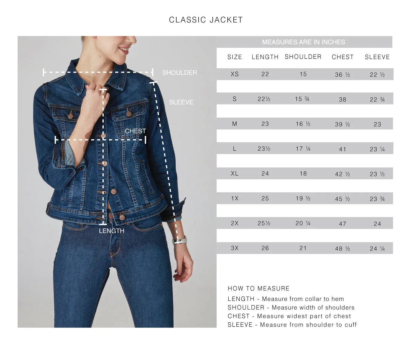 Gabriella - Veste en jean classique LBD