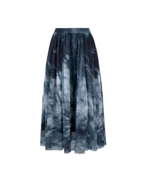 Jupe Maxi Flare à Motifs de Jardin en Maille Atsuro Tayama
