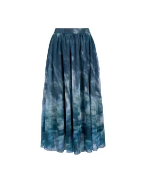 Jupe Maxi Flare à Motifs de Jardin en Maille Atsuro Tayama
