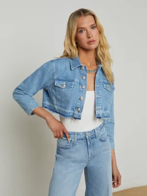 Veste en jean coupée Genevie