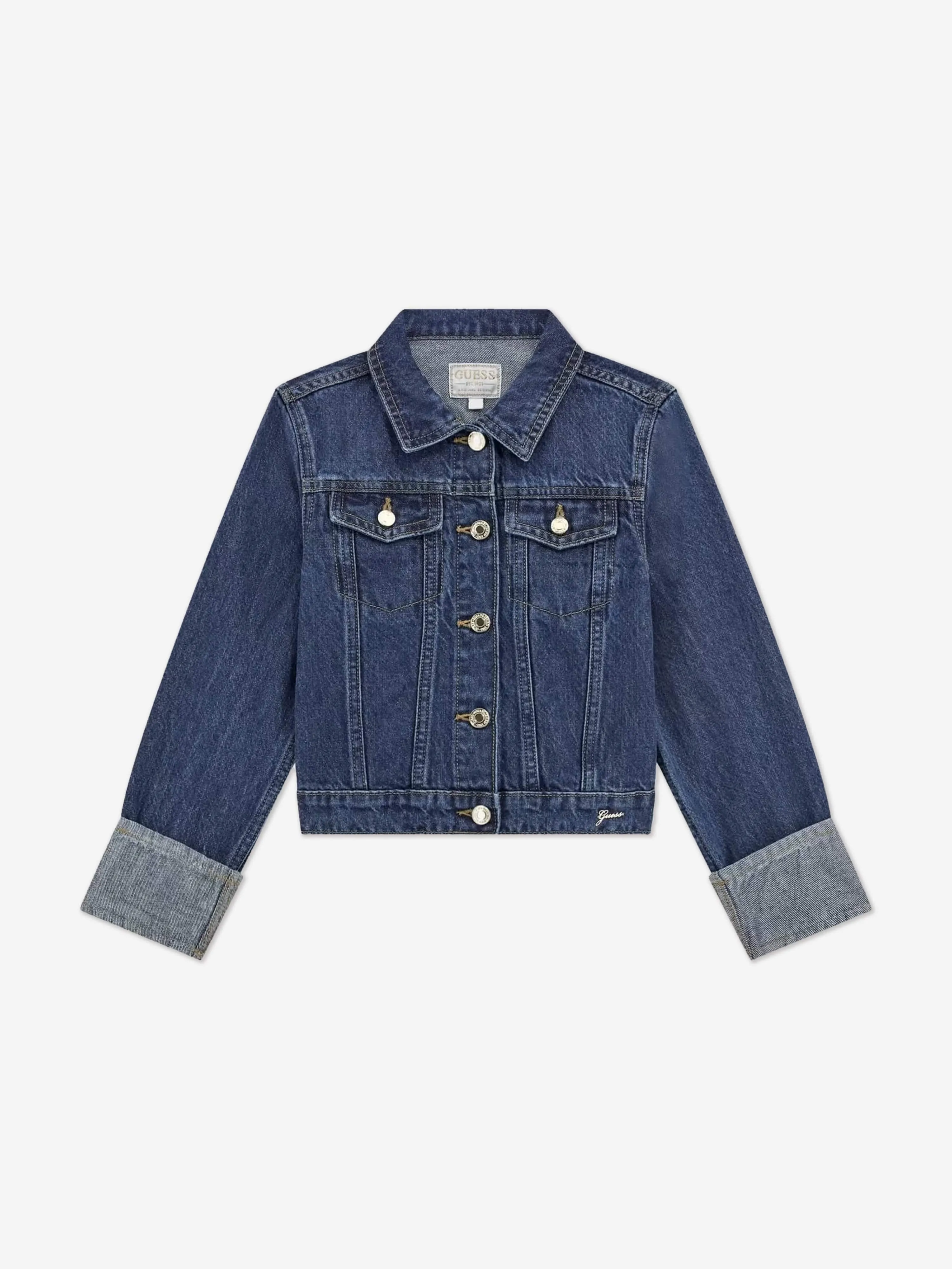 Veste en jean pour fille en bleu