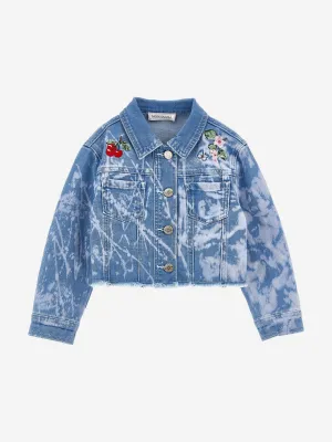 Veste en jean pour filles en bleu